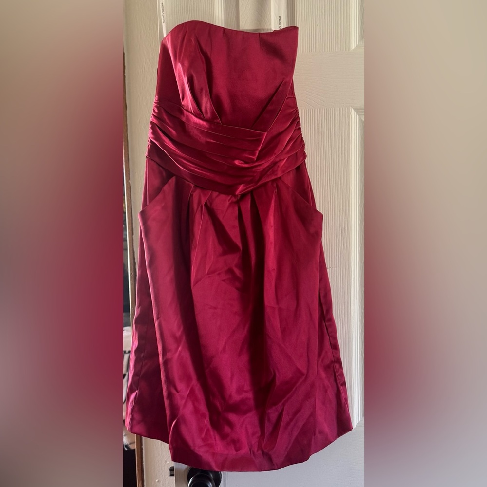 David’s Bridal Elegant Strapless Pink Dress